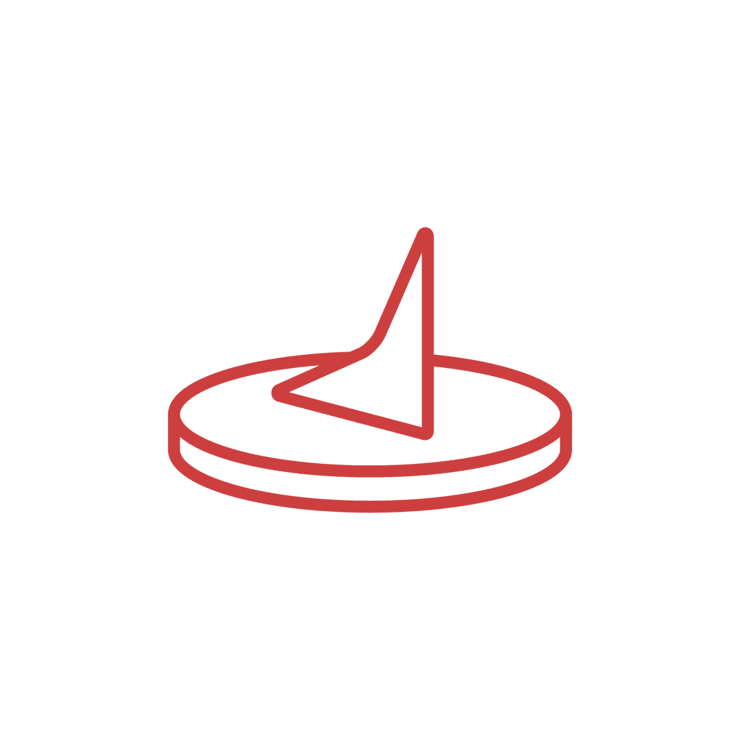 Red Sundial Illustration on Transparent Background