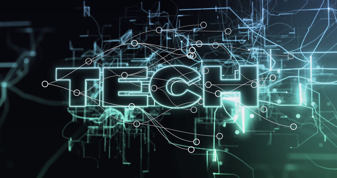 Digital Network Interface with Modern Tech Elements