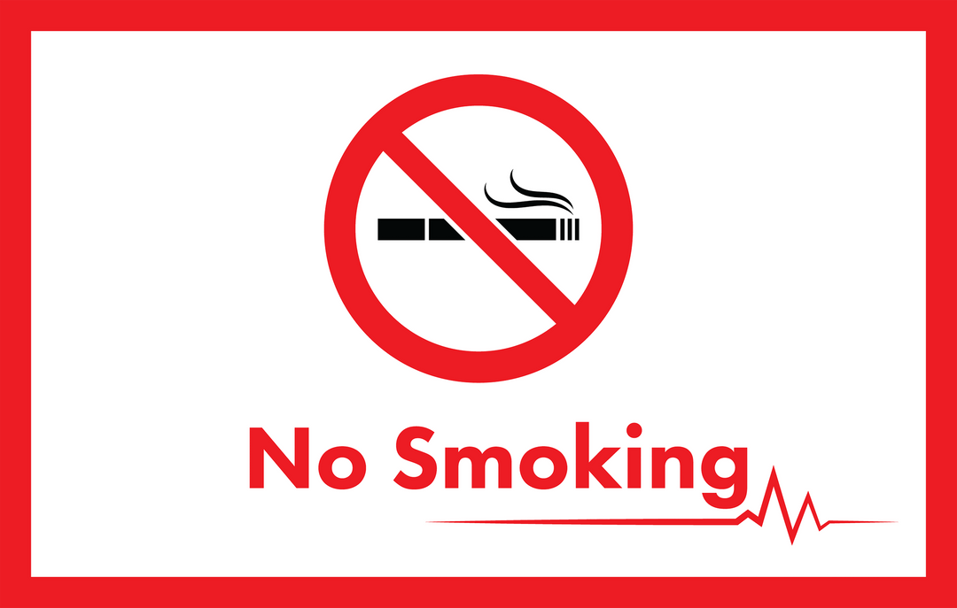 Transparent No Smoking Sign with Cigarette Symbol and Text - Download Free Stock Images Pikwizard.com