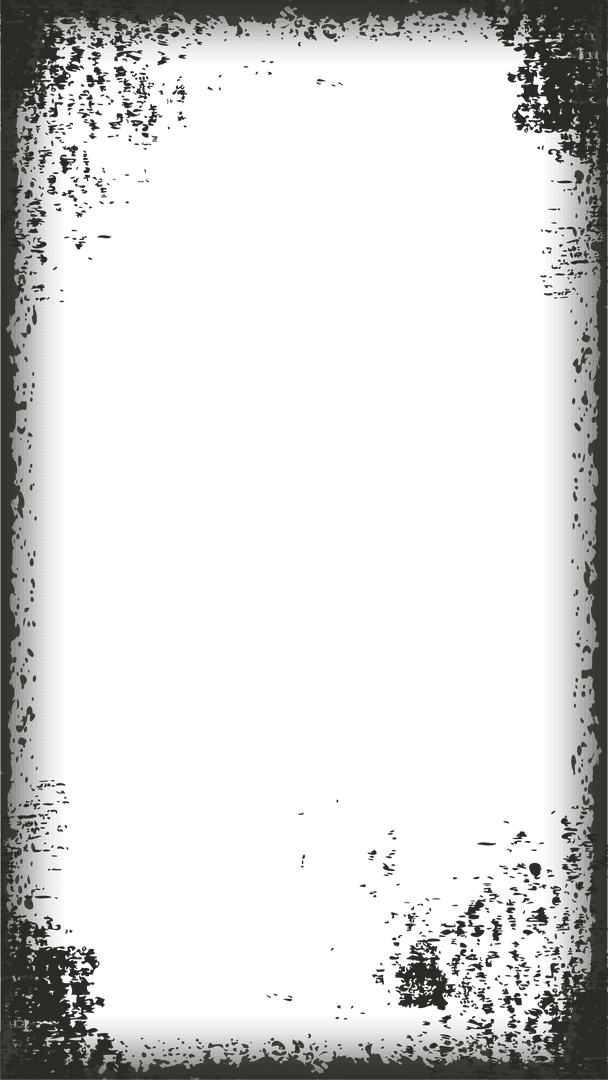 Distressed Grunge Frame with Teal-Blue and Transparent Background