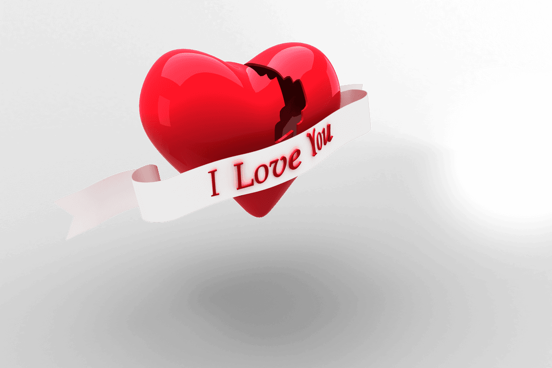 Transparent Broken Heart Love Message