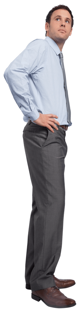 Transparent Background Professional Man Posing with Confidence