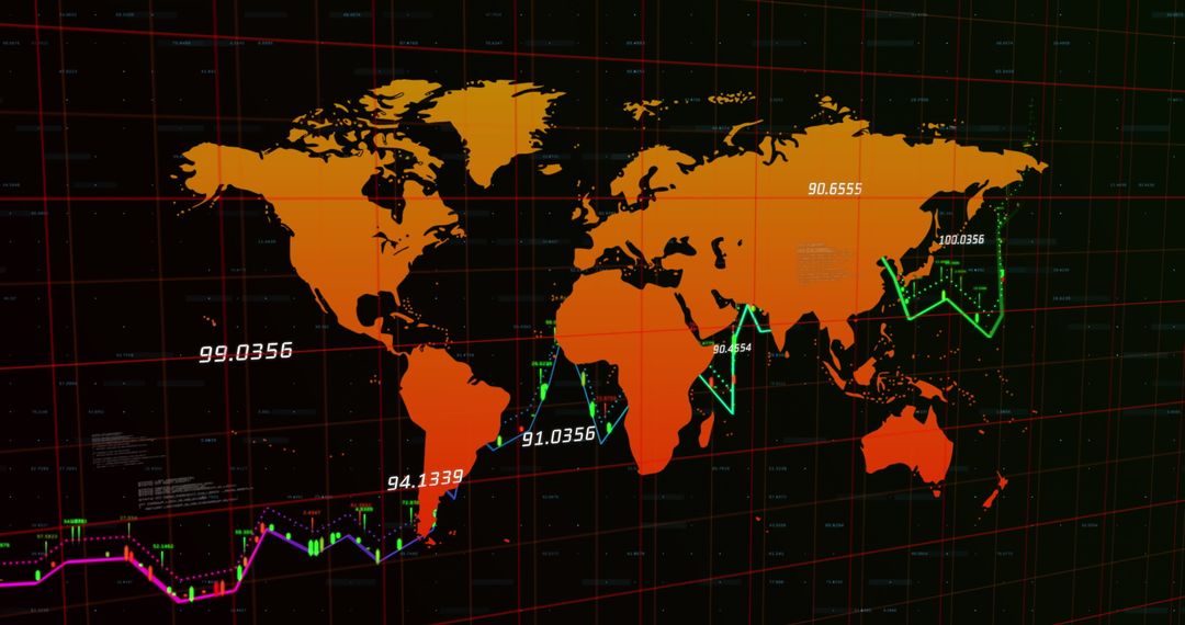 Global Stock Market Trends and Data Analysis with World Map