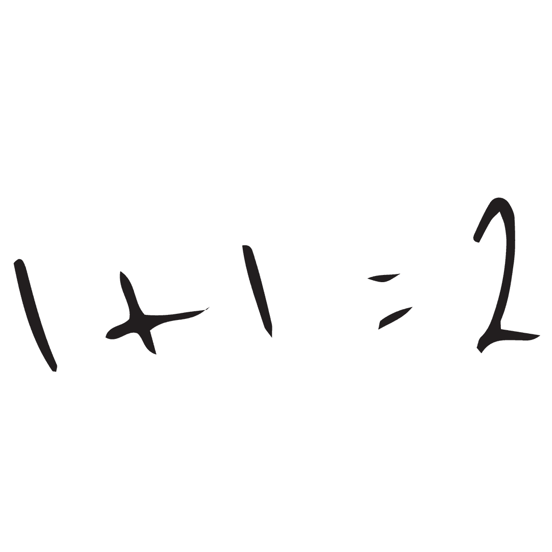 Illustration of Simple Mathematics Equation on Transparent Background