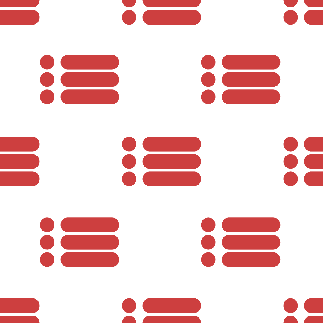 Repetitive Red Abstract Shapes Pattern on Transparent Background