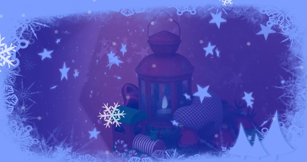 Enchanting Christmas Lantern with Festive Decorations