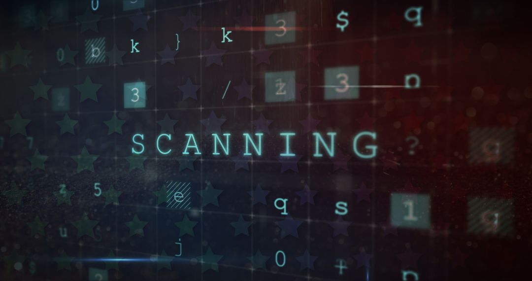 Cybersecurity Concept with Digital Scanning Interface
