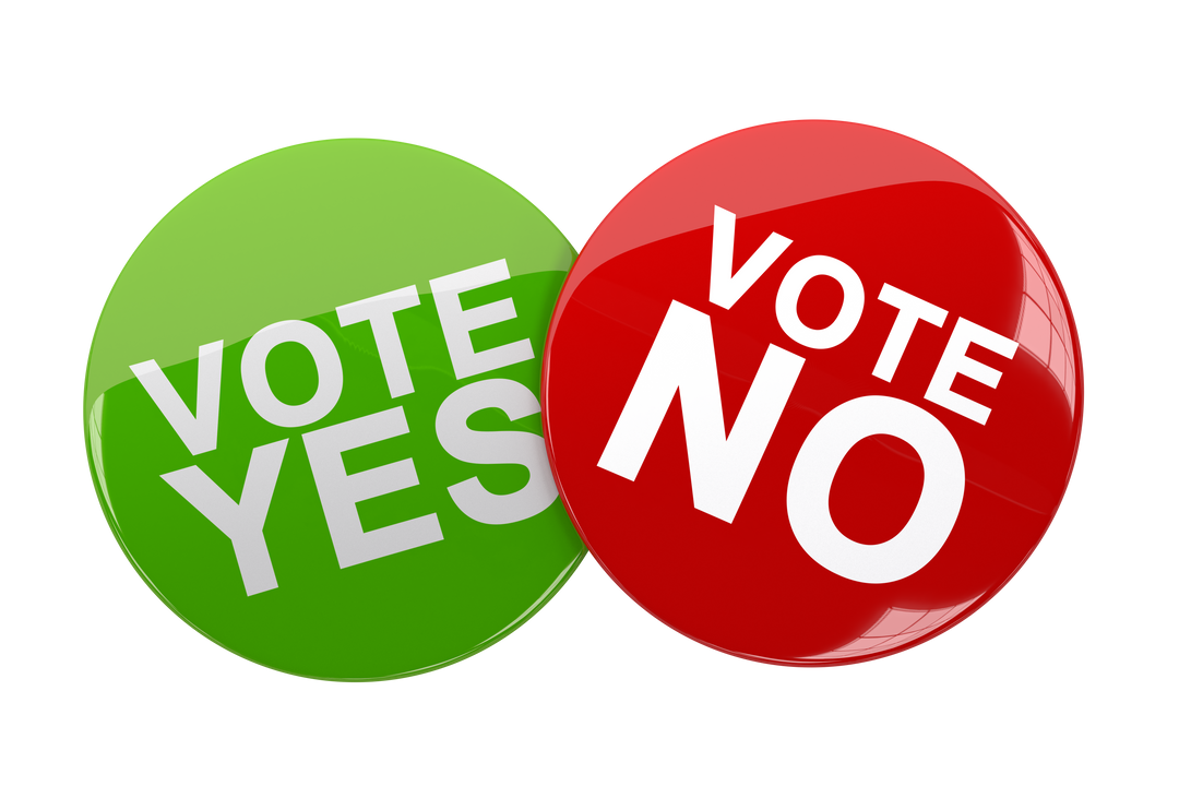 Transparent Vote Yes and Vote No Badges for Elections and Choice Communication - Download Free Stock Images Pikwizard.com