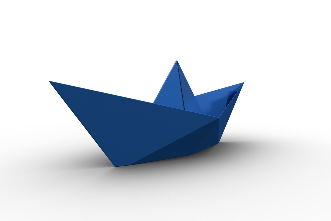 Blue Paper Boat and Transparent Background Illustrating Creativity and Simplicity - Download Free Stock Images Pikwizard.com