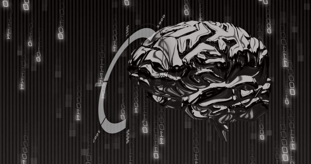 Digital Brain and Binary Code Representation - Free Images, Stock Photos and Pictures on Pikwizard.com