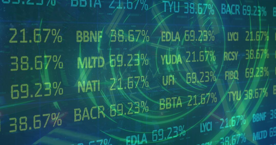 Digital Data Processing Futuristic Business Interface Background