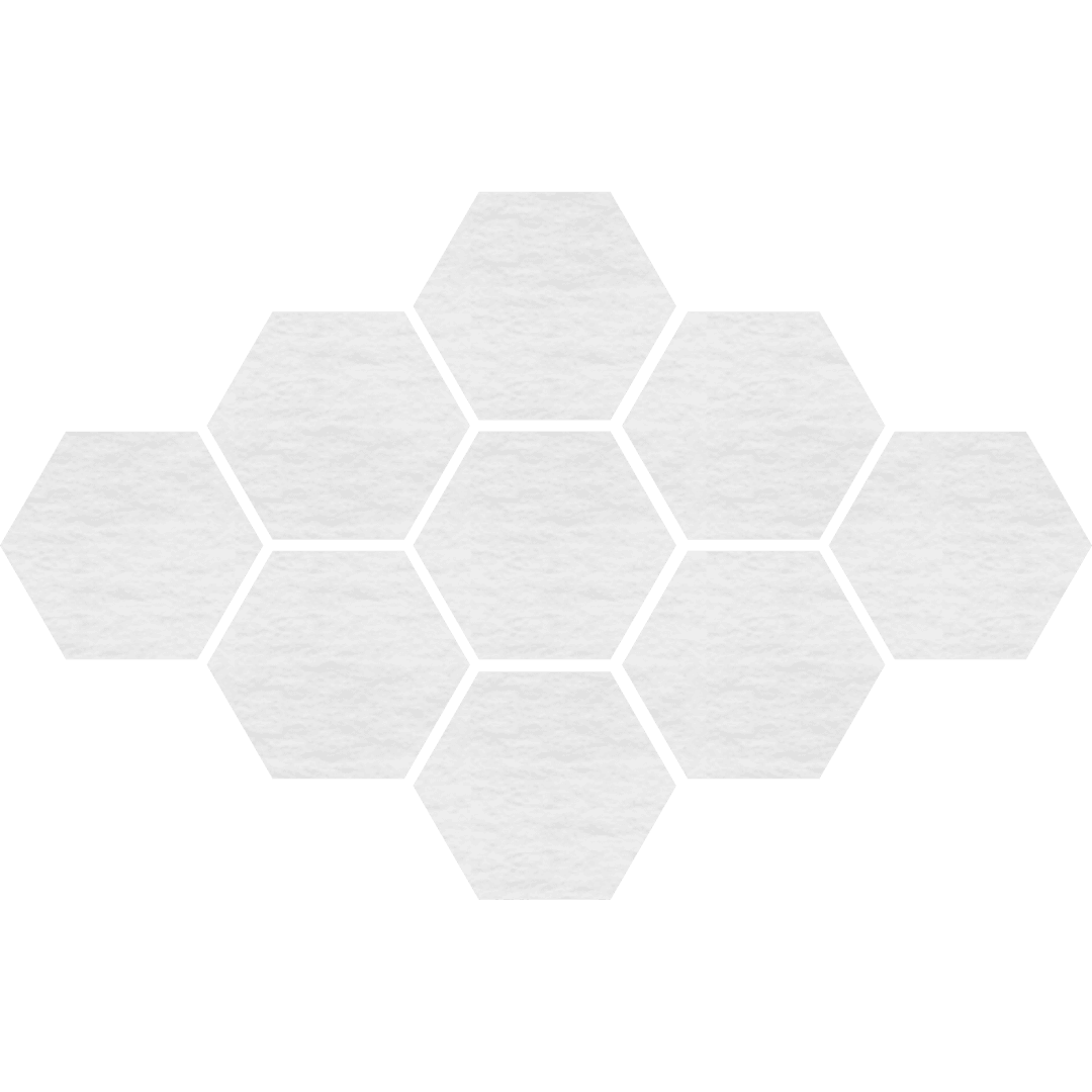 White Abstract Hexagonal Arrangement Transparent Background