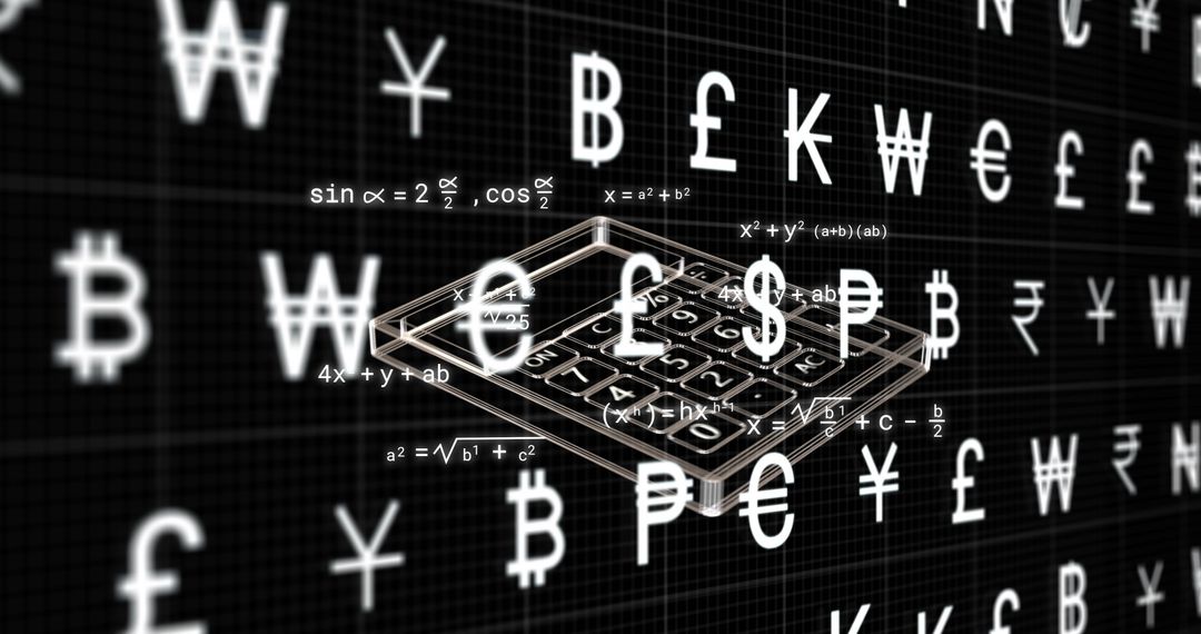 Floating Calculator with Global Currency and Mathematical Symbols