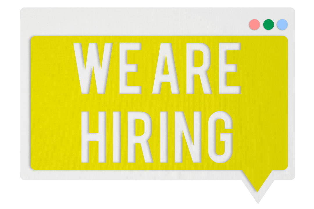 We Are Hiring Speech Bubble on Transparent Background Illustration