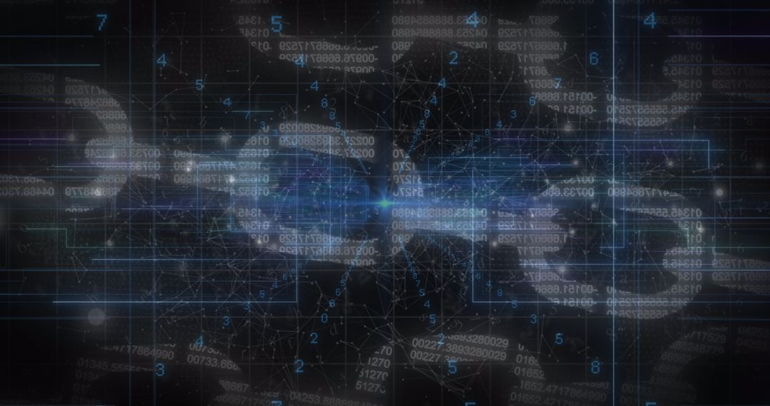 Cybersecurity in Modern Data Networks with Digital Blockchain Icon