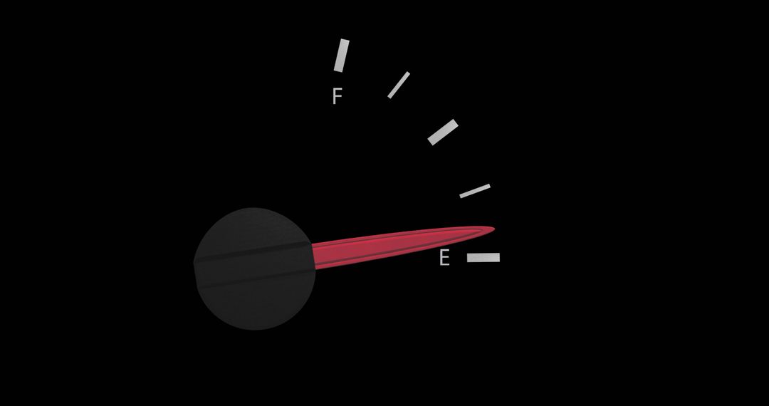 Fuel Gauge on Empty Over Black Background - Free Images, Stock Photos and Pictures on Pikwizard.com