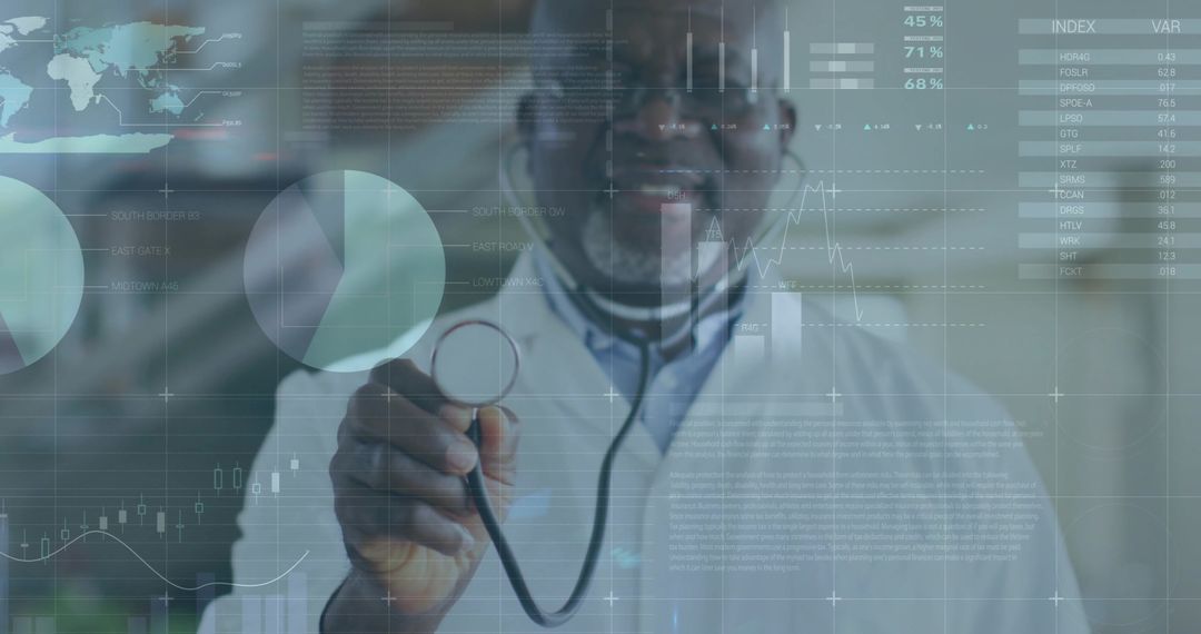 Healthcare Professional Using Analytics Technology for Medical Insights