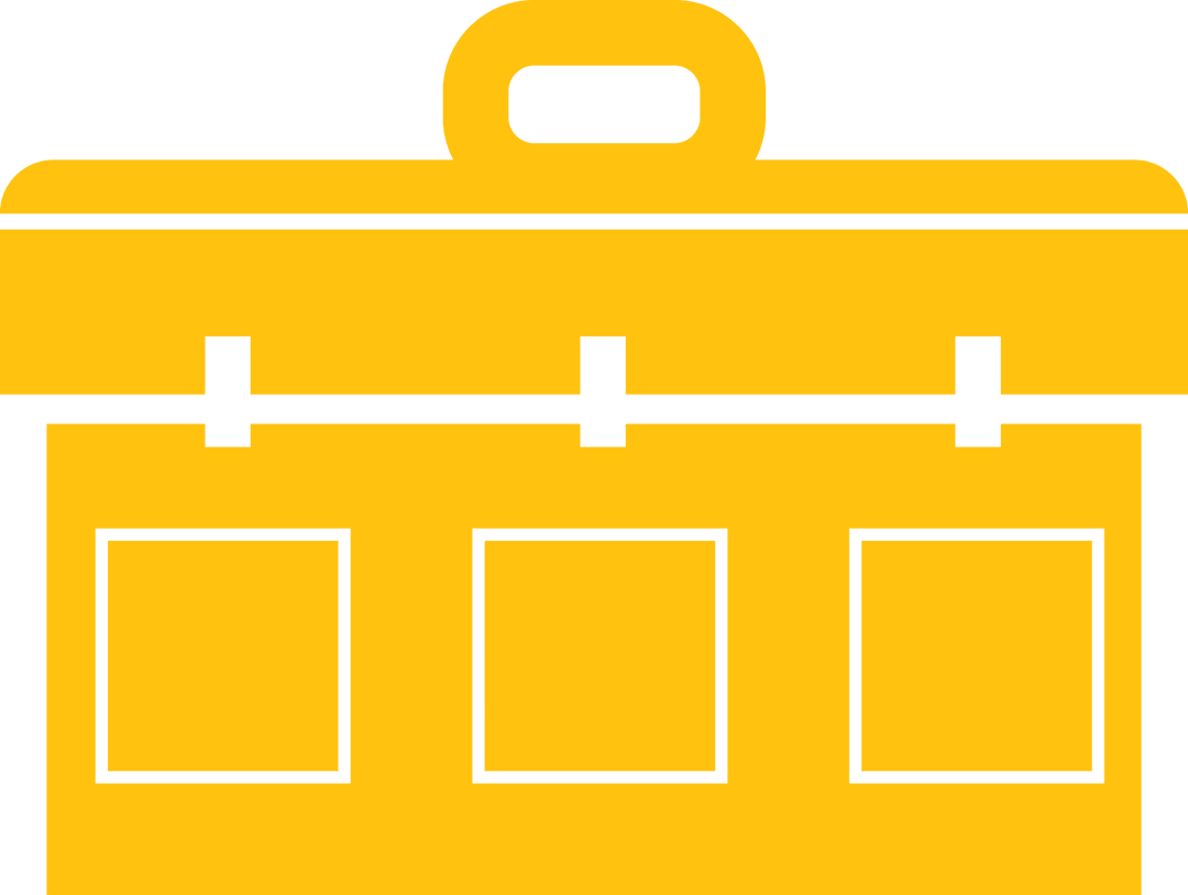 Yellow Transparent Briefcase Icon for Business Projects