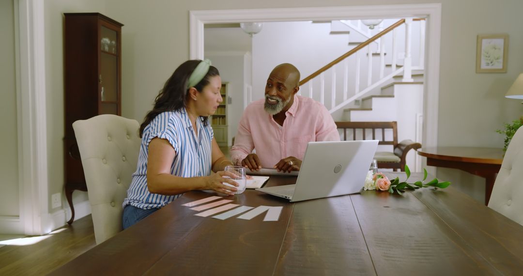 Senior Couple Collaborating on Home Projects