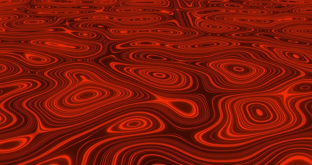 Red Glowing Liquid Shapes with Abstract Swirls