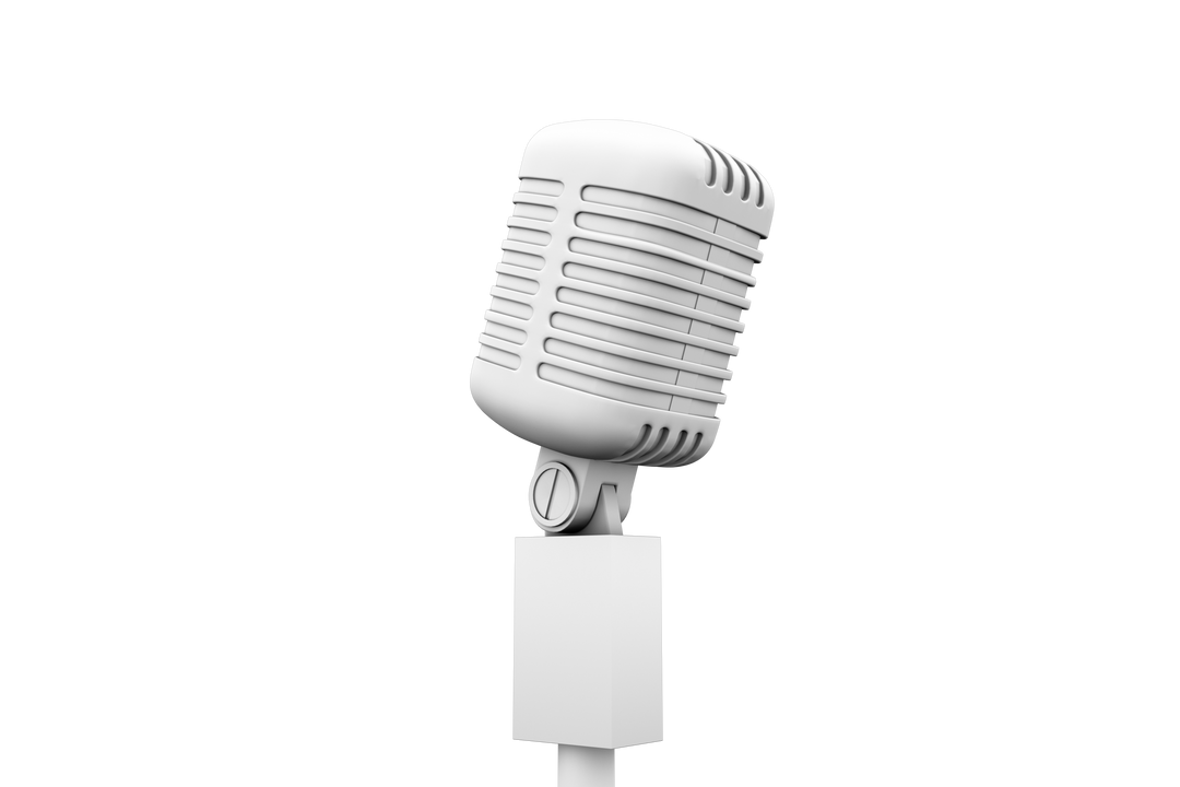 Vintage Microphone Isolated on Transparent Background - Download Free Stock Images Pikwizard.com