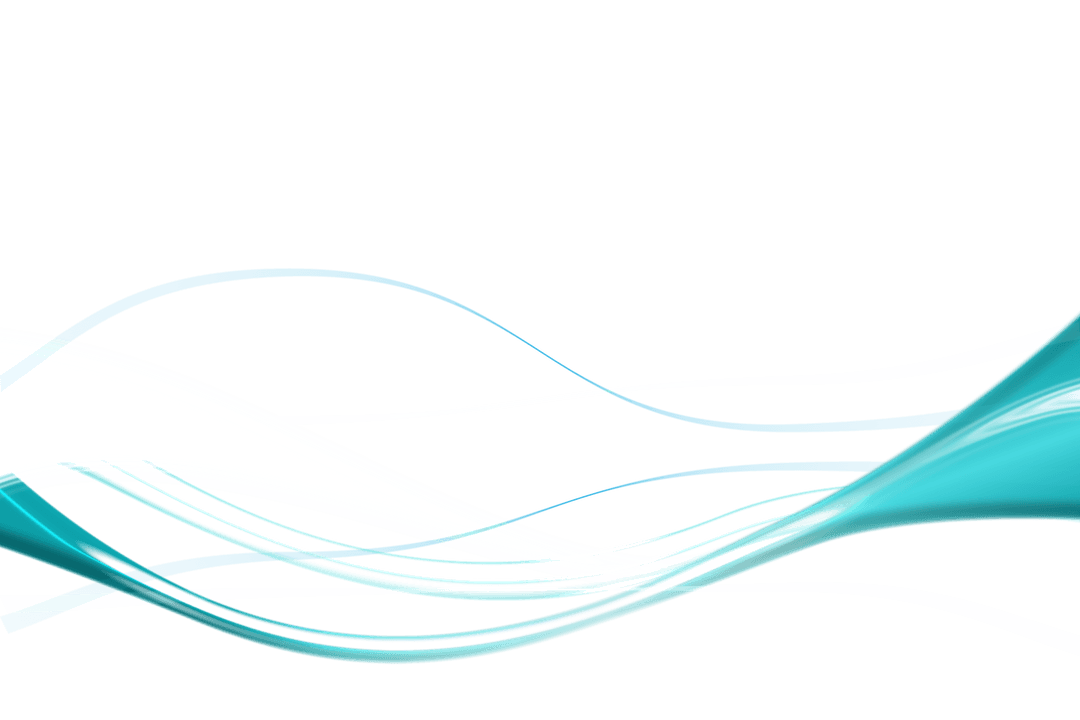 Abstract Blue and White Waves on Transparent Background