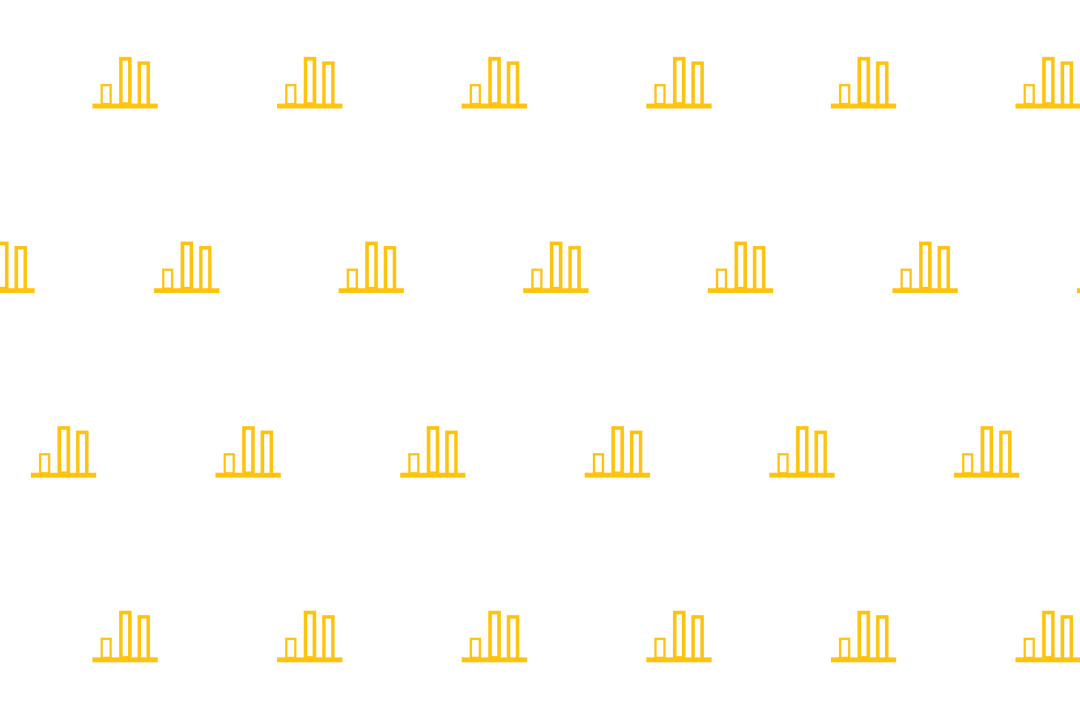 Seamless Yellow Diagrams in Transparent Background for Business Patterns
