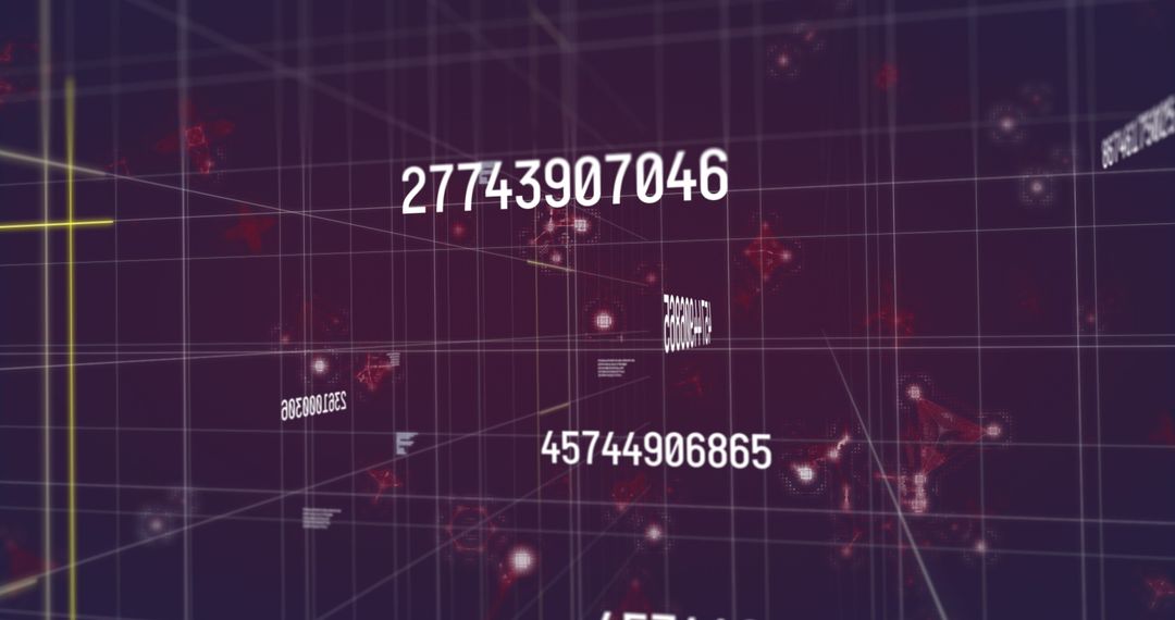 Futuristic Data Visualization with Network Grids and Nodes