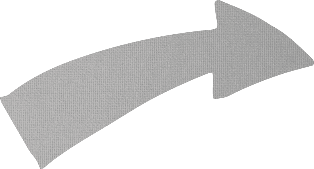 Gray Textured Arrow Pointing Right on Transparent Background
