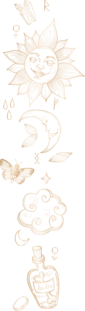 Transparent Mystical Cosmos with Esoteric Symbols