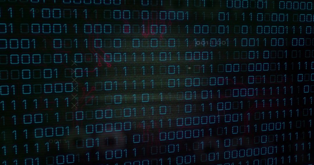 Binary Code with Red and Blue Hues on Dark Background - Free Images, Stock Photos and Pictures on Pikwizard.com