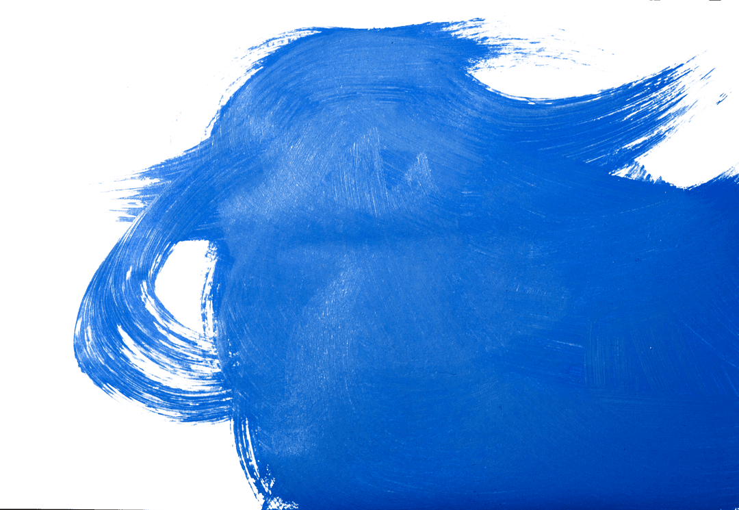 Abstract Blue Brushstroke on Transparent Background