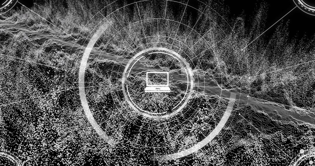 Digital Network of Electronic Connections and Data Visualization