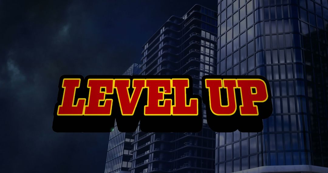Level Up over Futuristic Cityscape