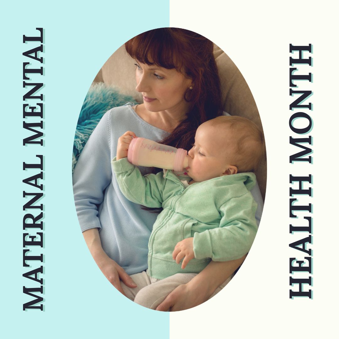 Maternal Mental Health Month with Mother and Baby Bonding - Download Free Stock Templates Pikwizard.com