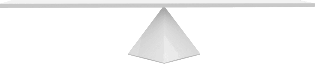 Minimalist Transparent Balance Scale on Pyramid Base