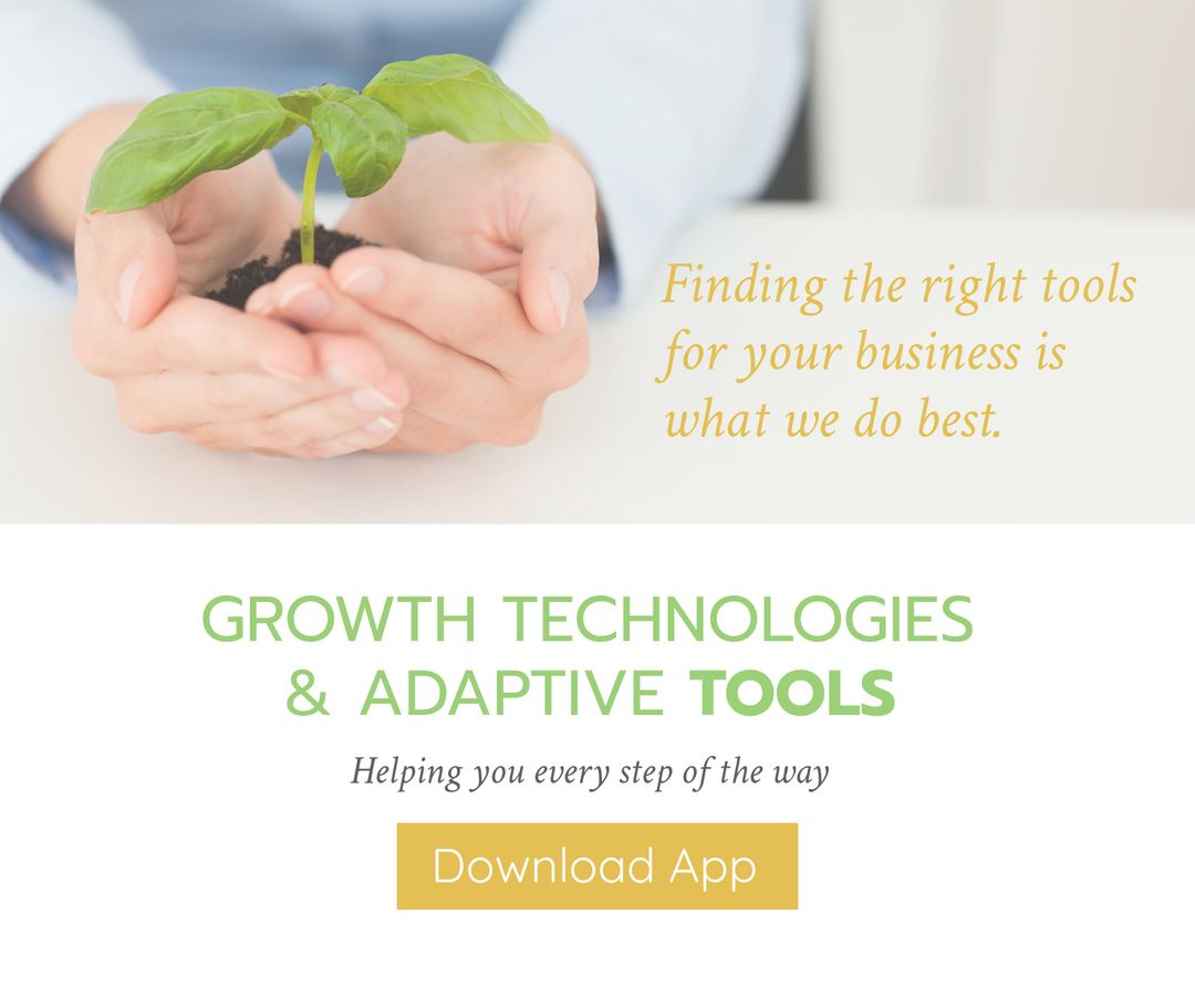 Hands Cradling Young Plant for Eco-Friendly App Promotion