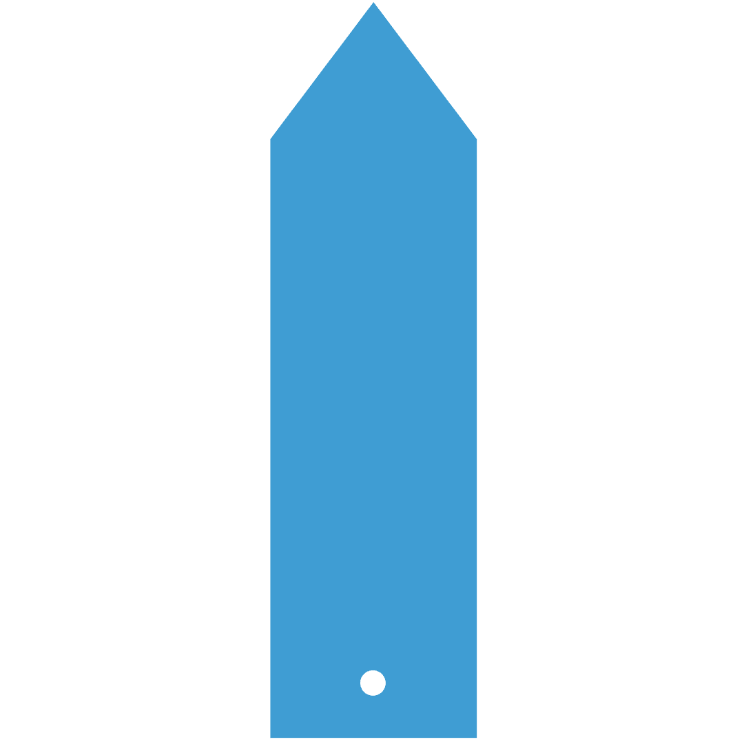 Blank Blue Label on Transparent Background for Retail Design