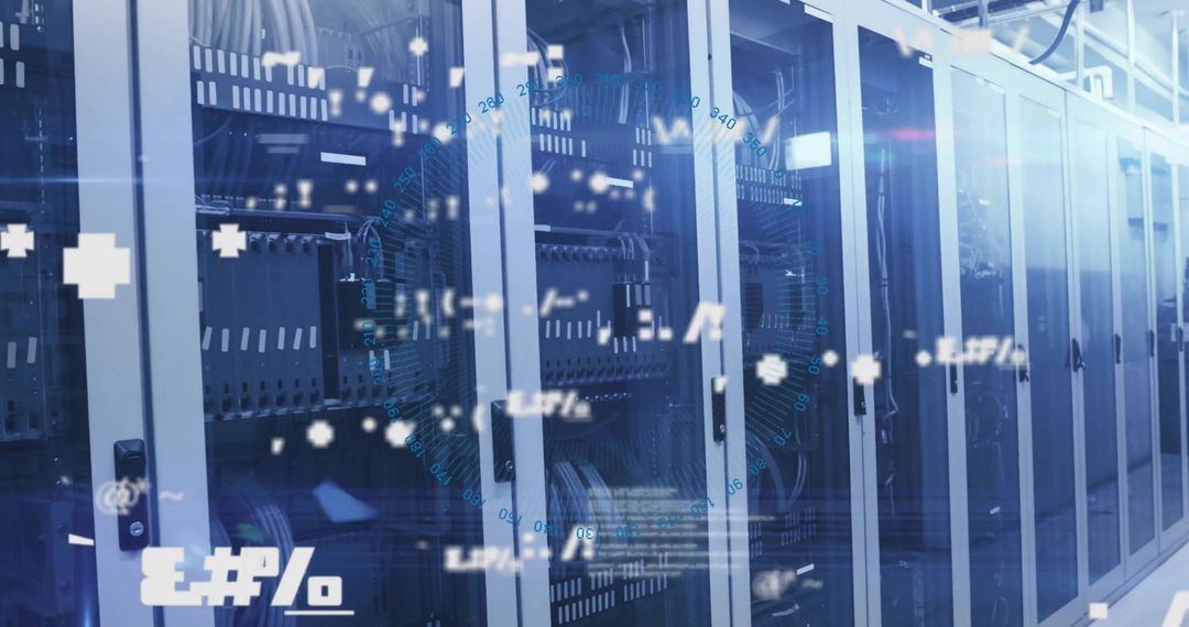 Digital Data Processing over Computer Servers in Data Center - Free Images, Stock Photos and Pictures on Pikwizard.com
