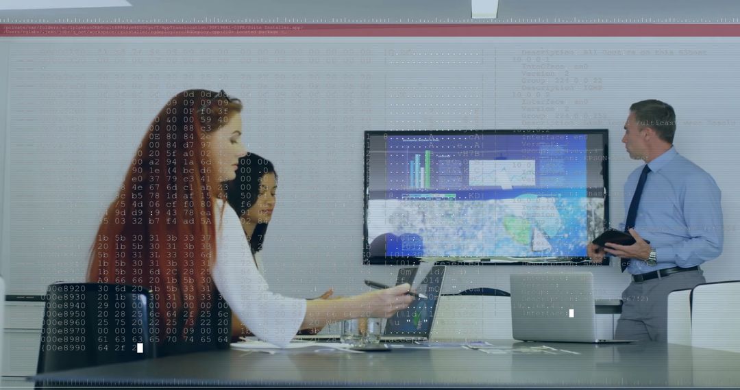 Business Professionals Analyzing Financial Data Commission Report