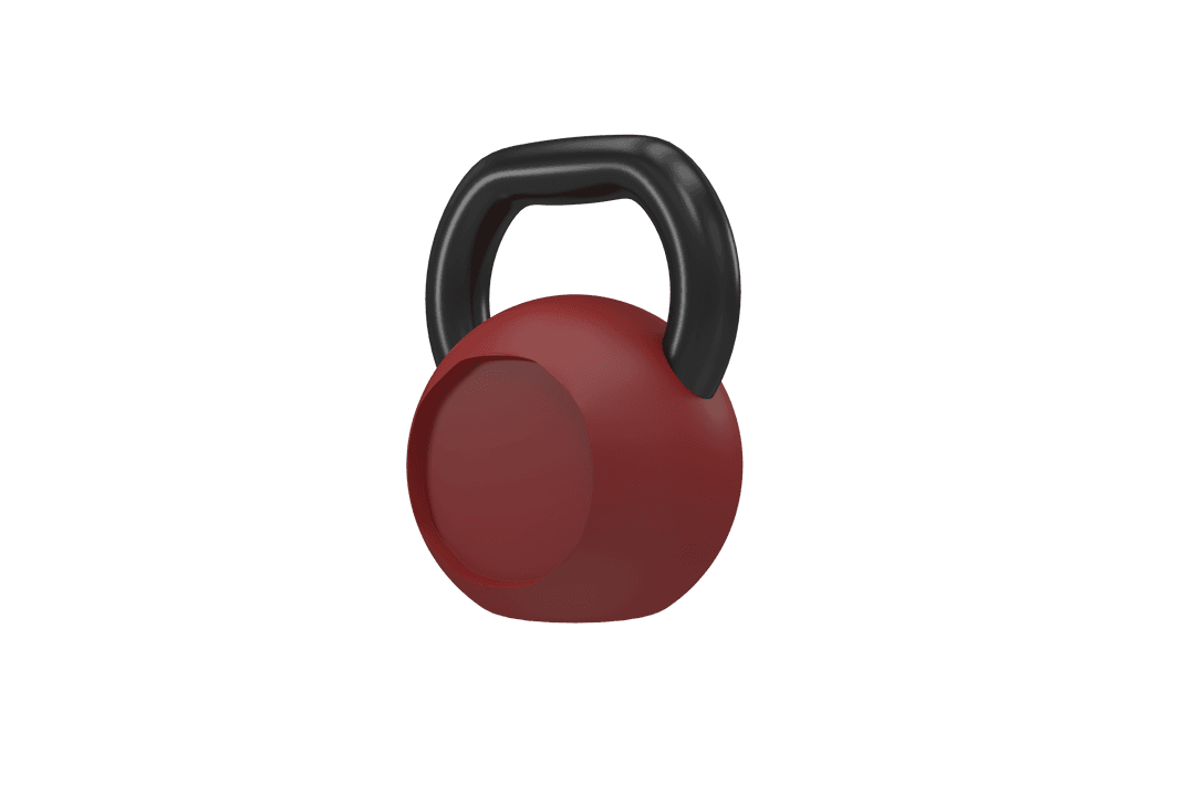 Red Kettlebell with Transparent Background Perfect for Fitness Design Needs
