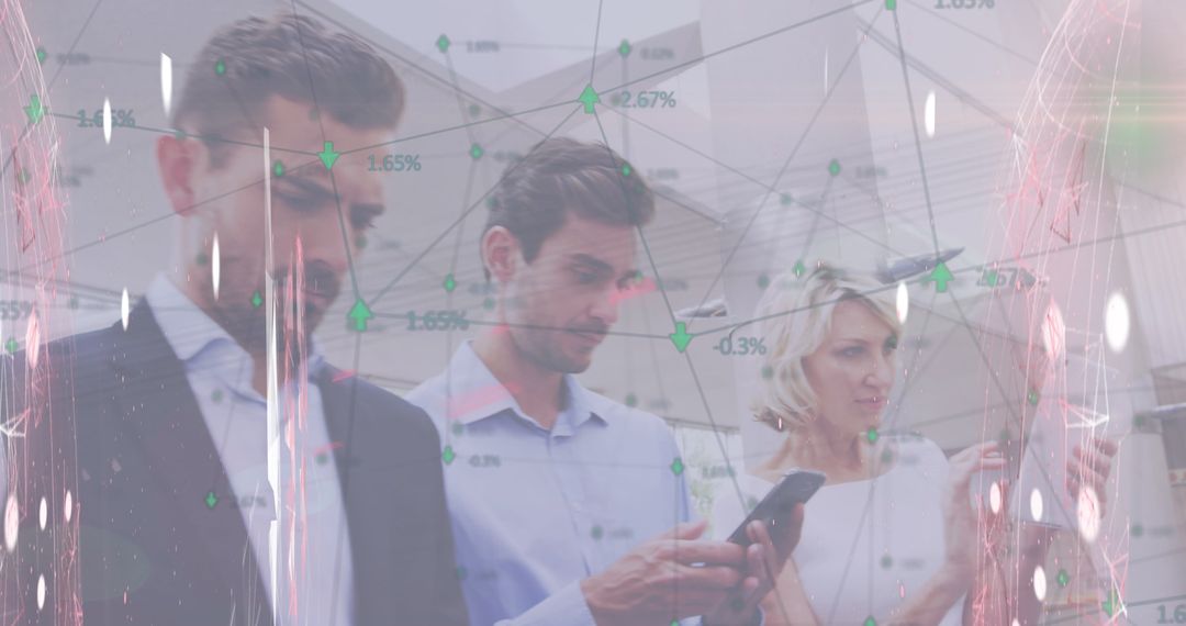 Global Business Networking Amid Digital Connectivity Interface