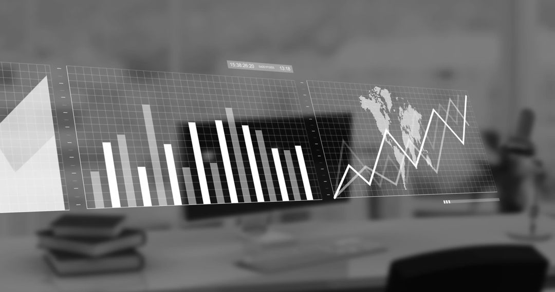 Business Analytics Graphs on Digital Interface