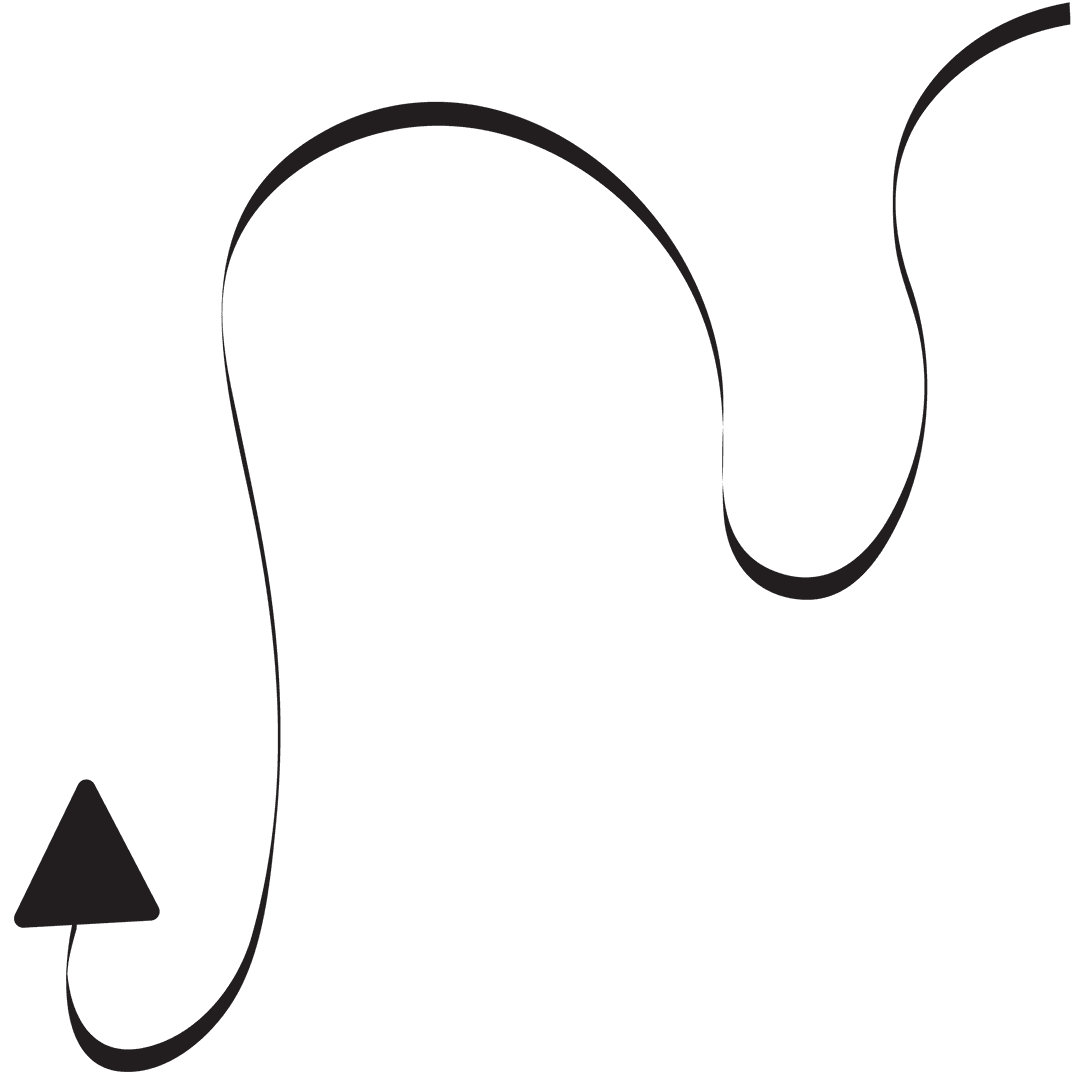 Black Curved Arrow on Transparent Background Illustration