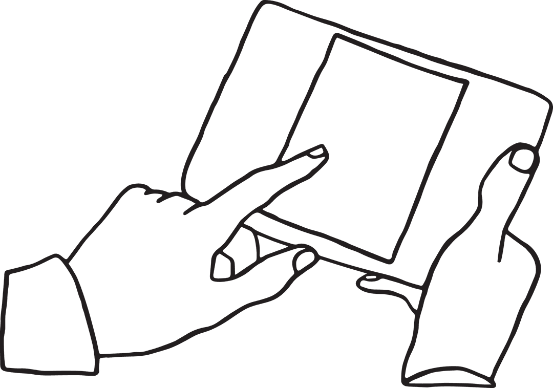 Hands Using Tablet Mobile Communication Technology Transparent Design