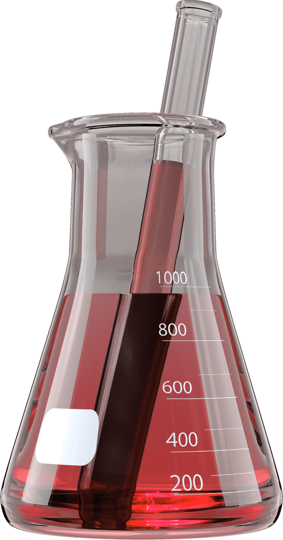 Scientist's Tool: Transparent Flask with Red Liquid in Laboratory Setting - Download Free Stock Images Pikwizard.com