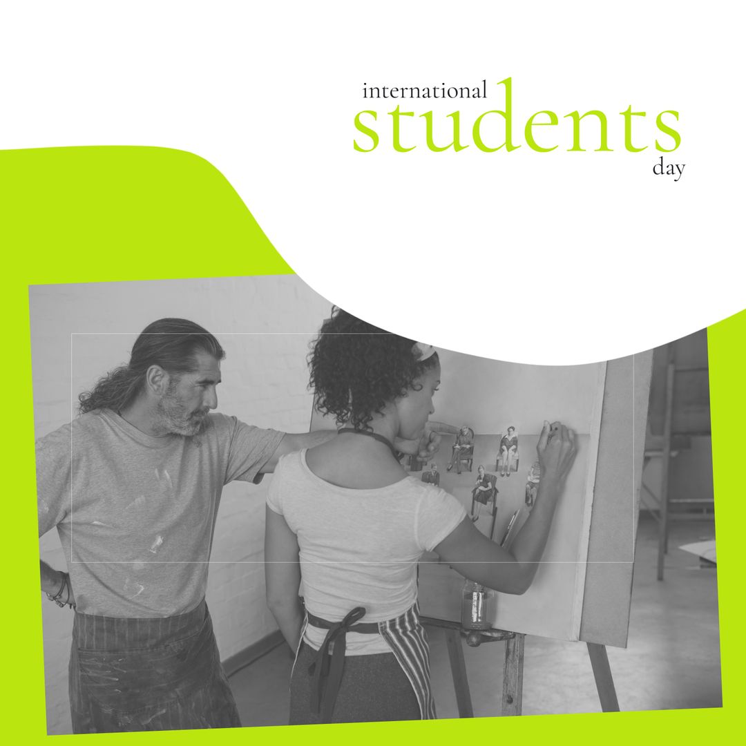 Diverse Art Class Celebrating International Students Day