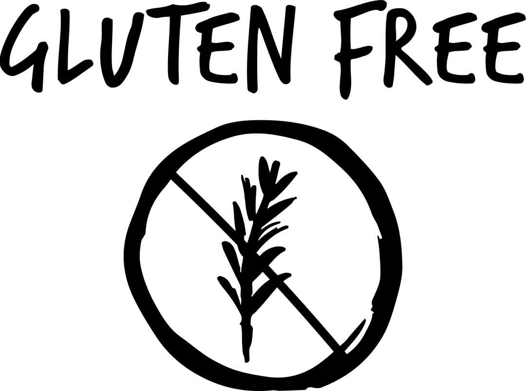 Transparent Gluten Free Symbol with Wheat Prohibition