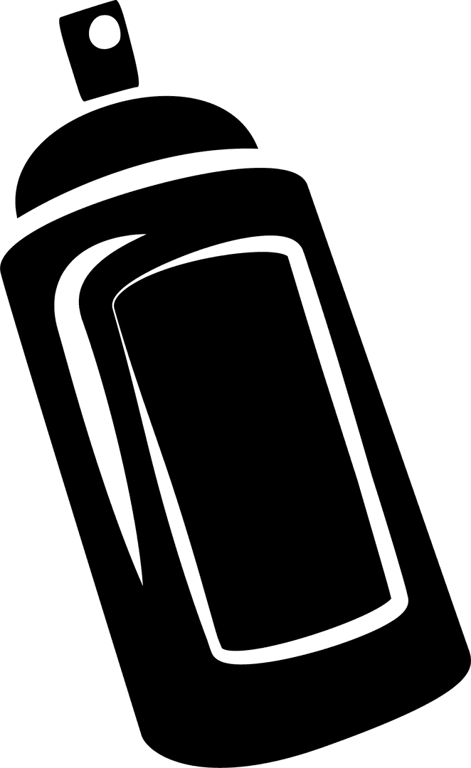 Retro Spray Can Silhouette on Transparent Background