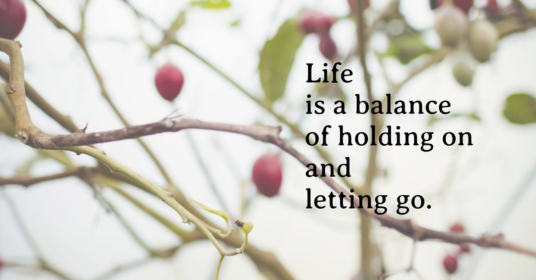 Inspirational Nature Motif with Life Quote